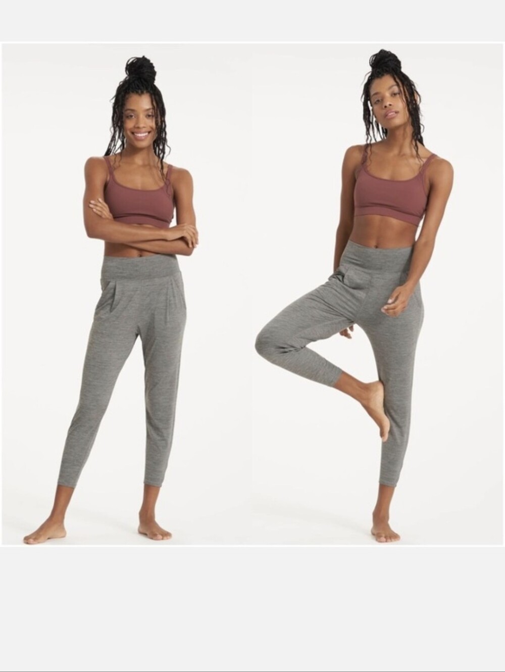 Vouri Lux At Ease Harem Pants Heather Grey Sz.XS